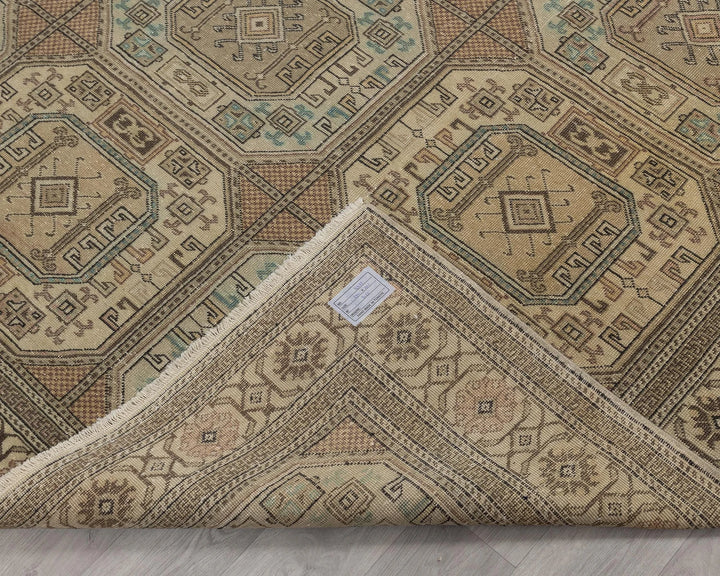 Multicolor Turkish Oushak Rug 6'7" x 9'6" Hand-Knotted | No. VR65920