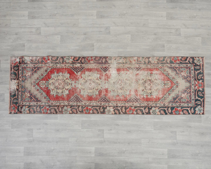 Multicolor Turkish Oushak Rug 2'9" x 9' Hand-Knotted view 9