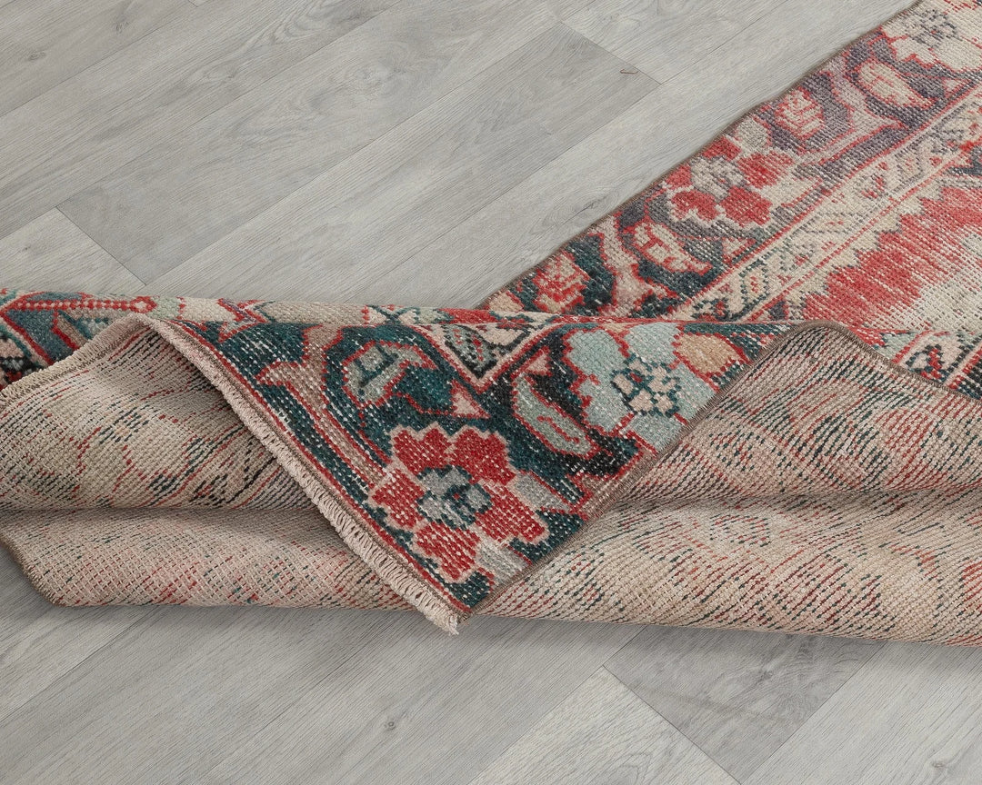 Multicolor Turkish Oushak Rug 2'9" x 9' Hand-Knotted field