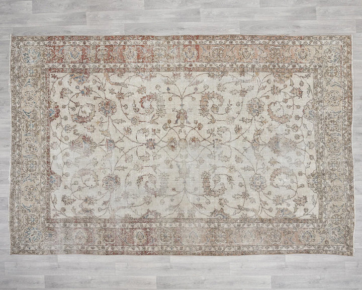 Multicolor Turkish Oushak Rug 6'10" x 9'11" Hand-Knotted | No. VR66192