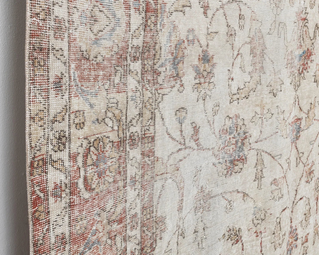 Multicolor Turkish Oushak Rug 6'10" x 9'11" Hand-Knotted | No. VR66192