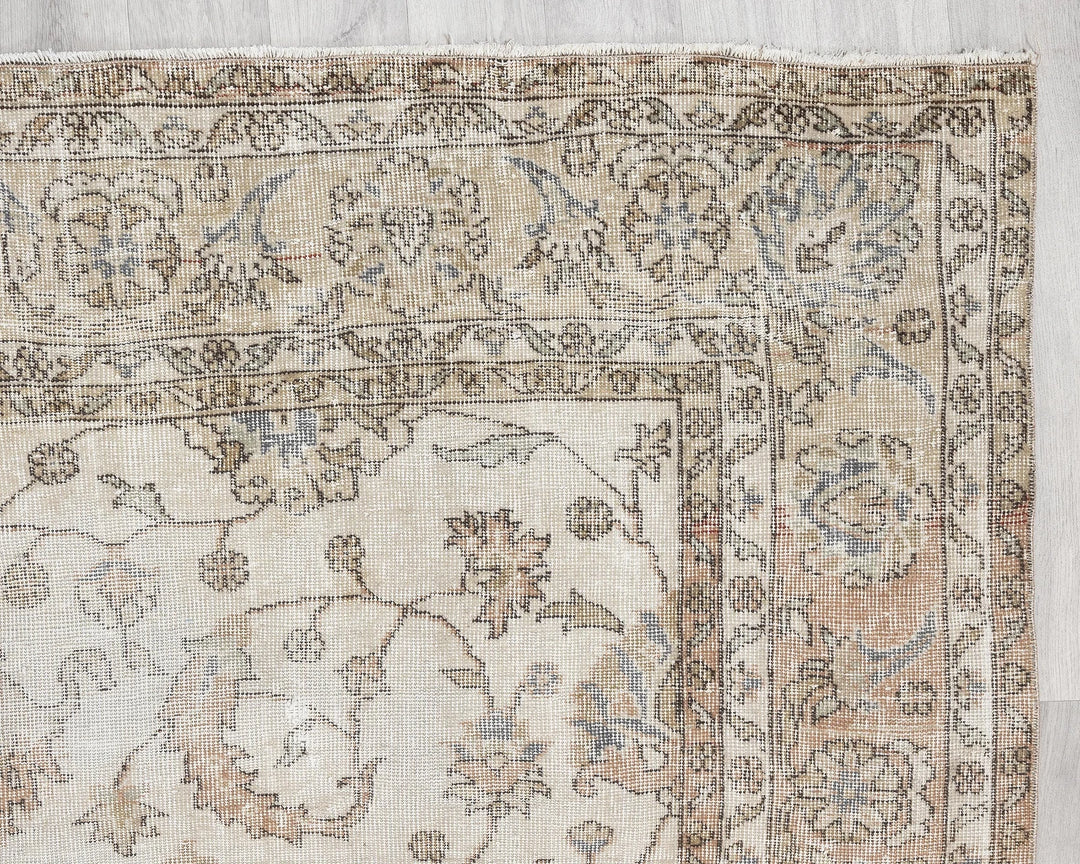 Multicolor Turkish Oushak Rug 6'10" x 9'11" Hand-Knotted | No. VR66192
