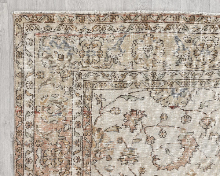 Multicolor Turkish Oushak Rug 6'10" x 9'11" Hand-Knotted | No. VR66192