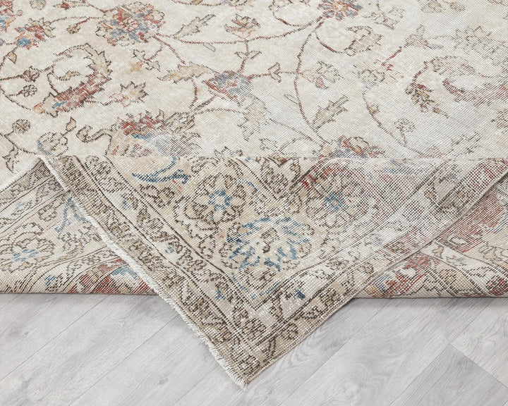 Multicolor Turkish Oushak Rug 6'10" x 9'11" Hand-Knotted | No. VR66192