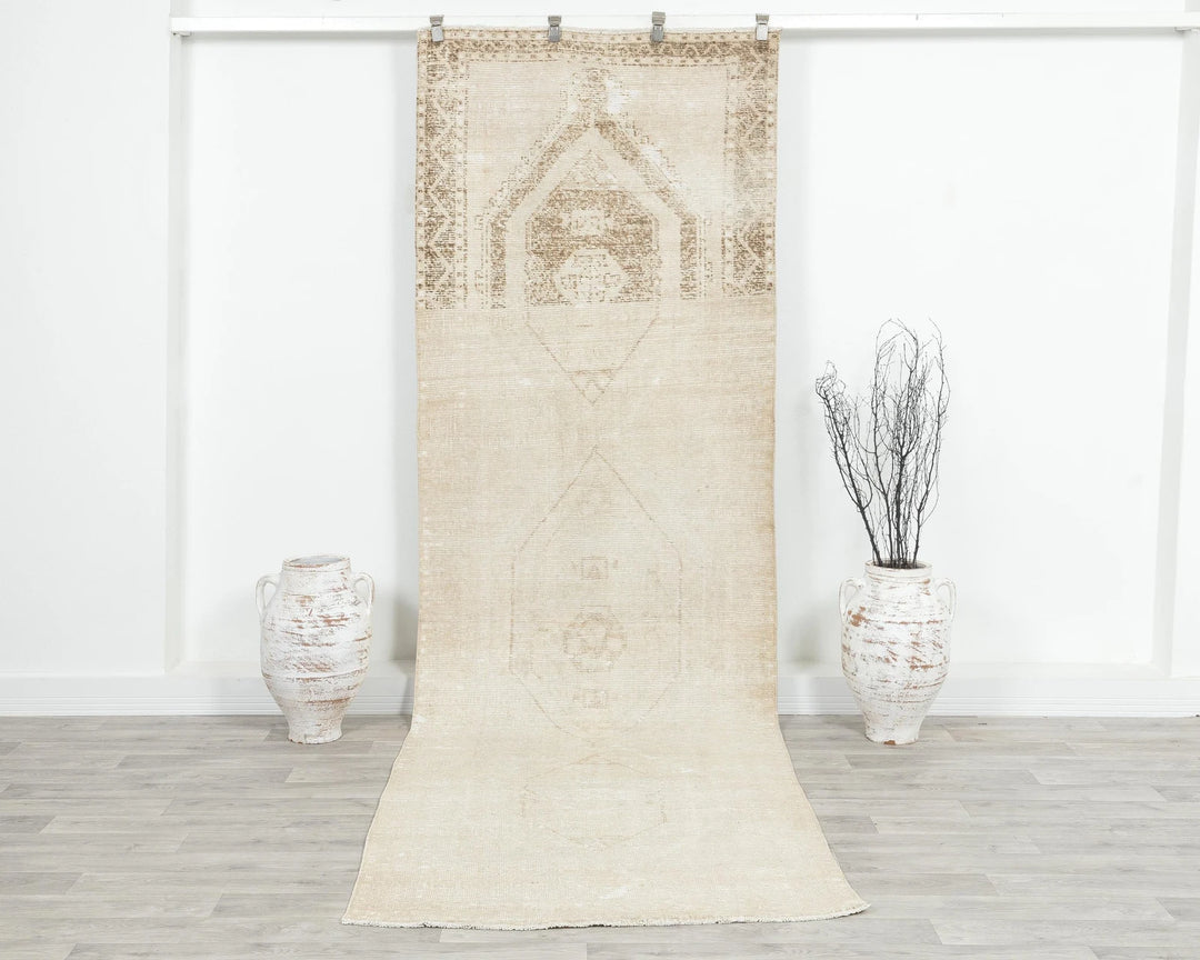 Beige Runner Rug 3' 7" x 11' 6" | No. VR66198