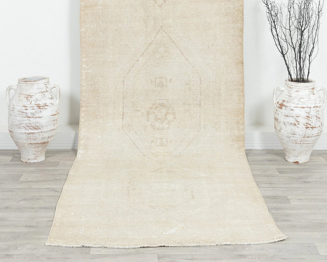 Beige Runner Rug 3' 7" x 11' 6" | No. VR66198