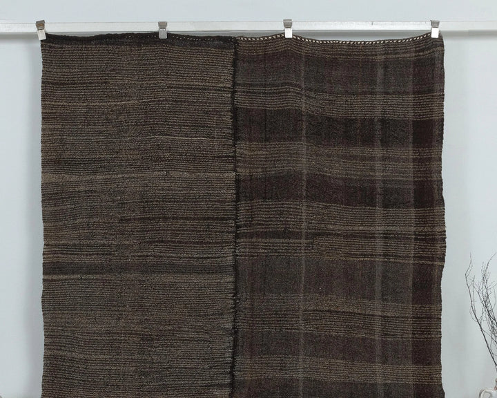 Brown Turkish Kilim Rug 6' 3" x 10' 7" Flat-Weave view
