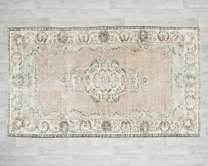 Beige Turkish Oushak Rug 5' x 8' 5" Hand-Knotted view 9