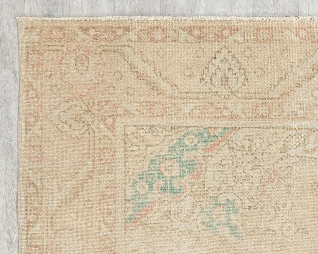 Multicolor Turkish Oushak Rug 6' 5" x 9' 7" Hand-Knotted | No. VR66306