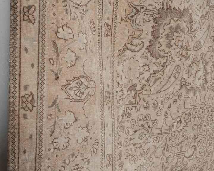 Beige Turkish Oushak Rug 9' 4" x 12' 8" Hand-Knotted | No. VR66343
