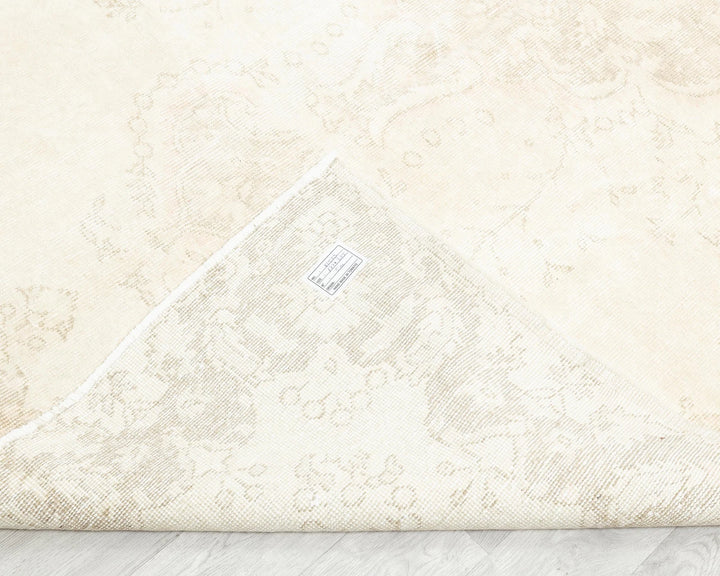 Beige Turkish Oushak Rug 5'10" x 9'4" Hand-Knotted | No. VR66345