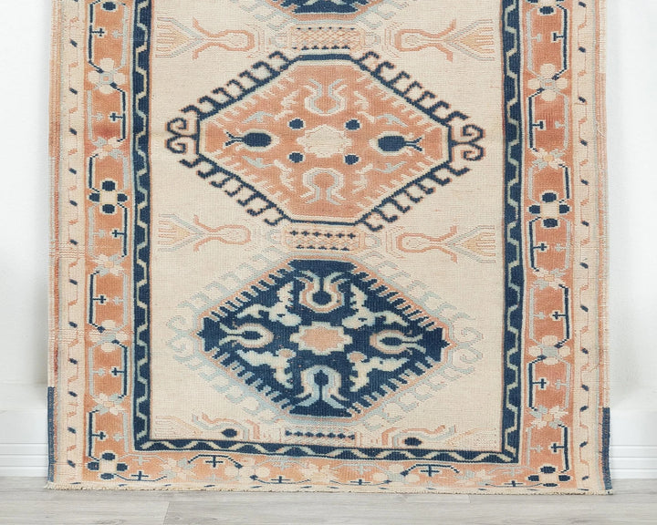 Multicolor Turkish Oushak Rug 3' 1" x 4' 4" Hand-Knotted | No. VR66475