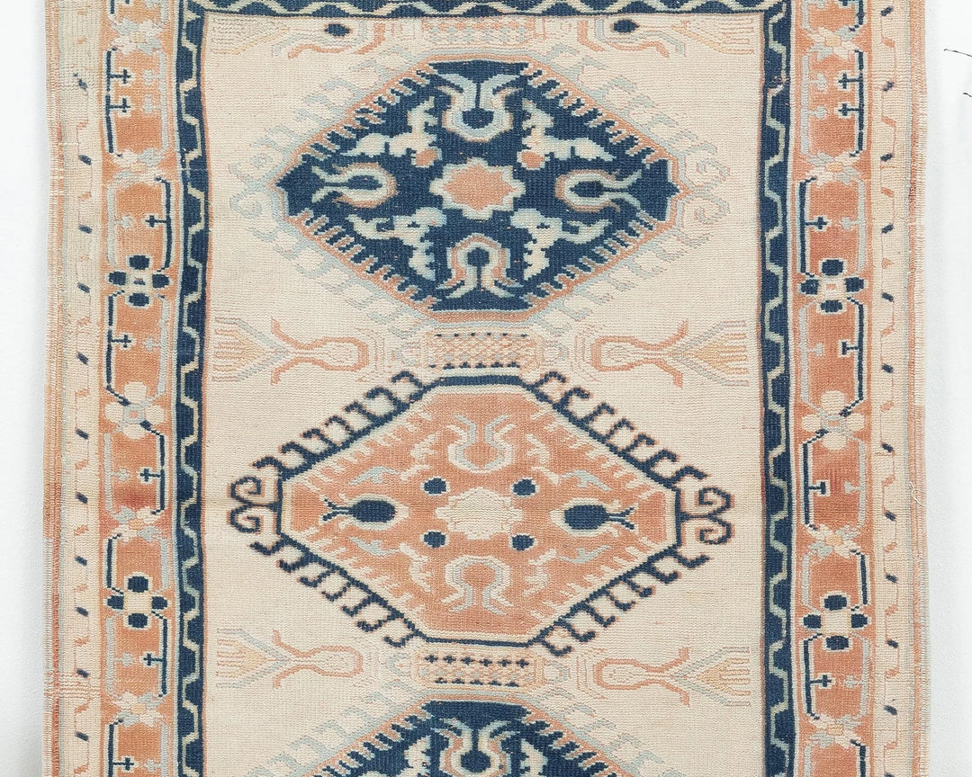 Multicolor Turkish Oushak Rug 3' 1" x 4' 4" Hand-Knotted | No. VR66475