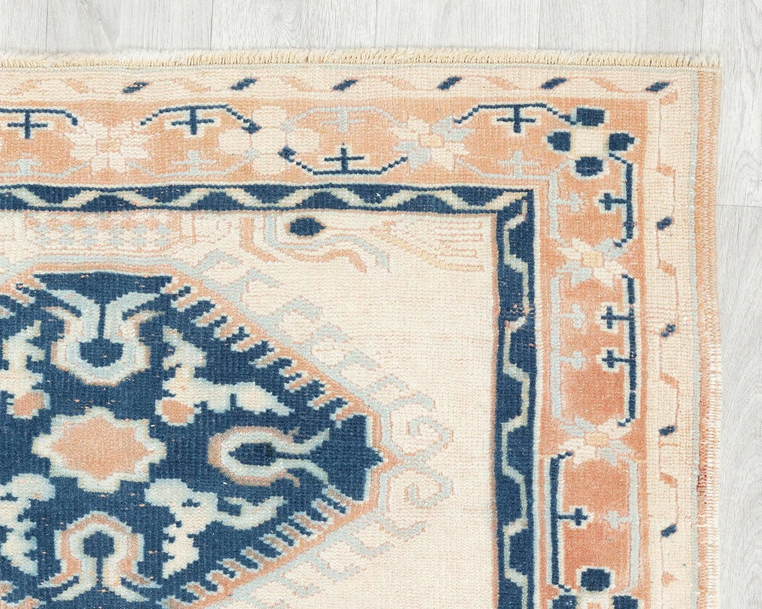 Multicolor Turkish Oushak Rug 3' 1" x 4' 4" Hand-Knotted | No. VR66475