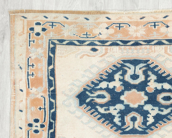 Multicolor Turkish Oushak Rug 3' 1" x 4' 4" Hand-Knotted | No. VR66475