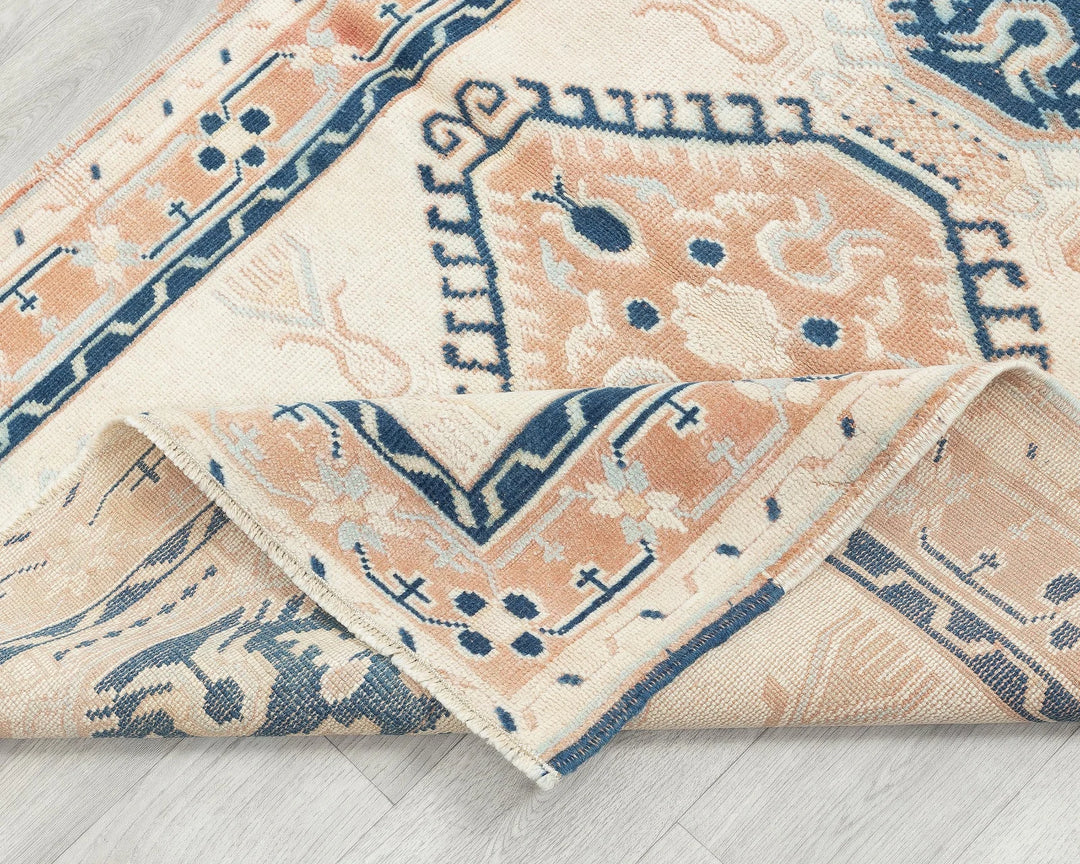 Multicolor Turkish Oushak Rug 3' 1" x 4' 4" Hand-Knotted | No. VR66475