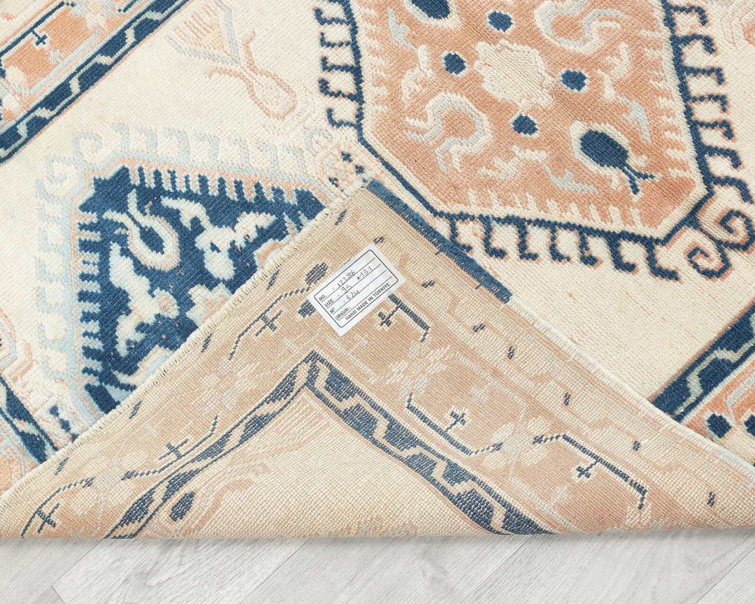 Multicolor Turkish Oushak Rug 3' 1" x 4' 4" Hand-Knotted | No. VR66475