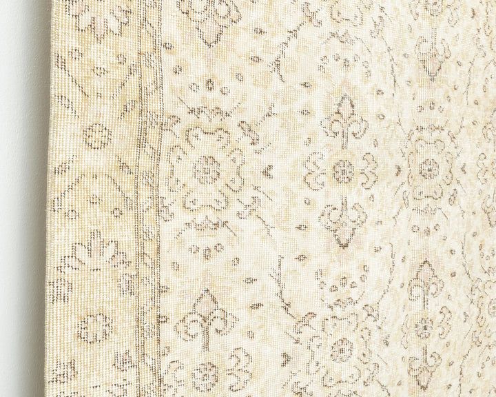 Beige Turkish Oushak Rug 5' 2" x 8' 8" Hand-Knotted | No. VR66783