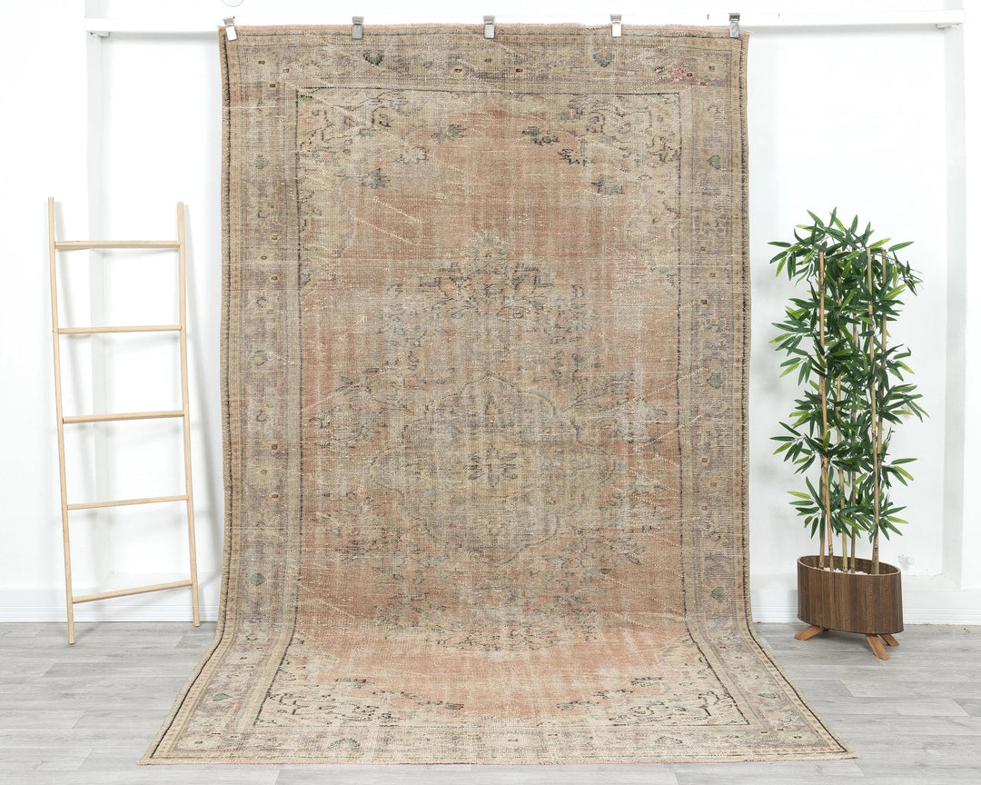 Multicolor Turkish Oushak Rug 6' 1" x 10' Hand-Knotted | No. VR66788