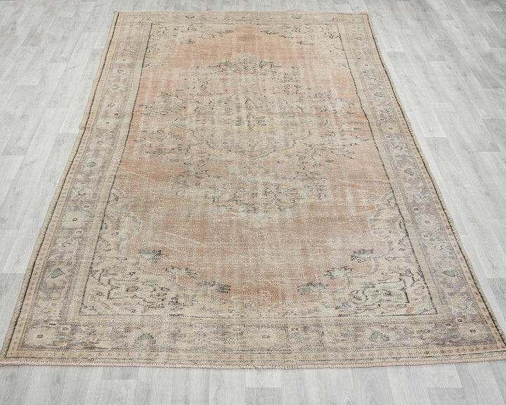 Multicolor Turkish Oushak Rug 6' 1" x 10' Hand-Knotted | No. VR66788