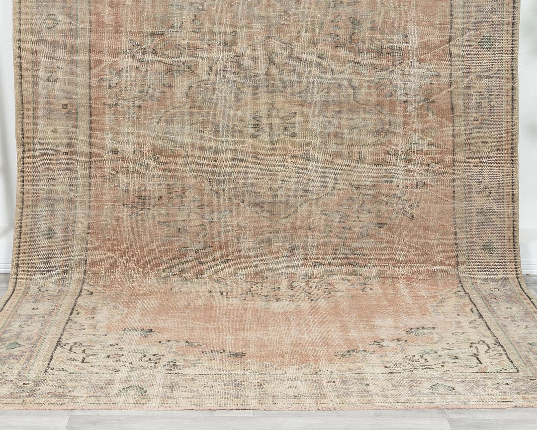 Multicolor Turkish Oushak Rug 6' 1" x 10' Hand-Knotted | No. VR66788