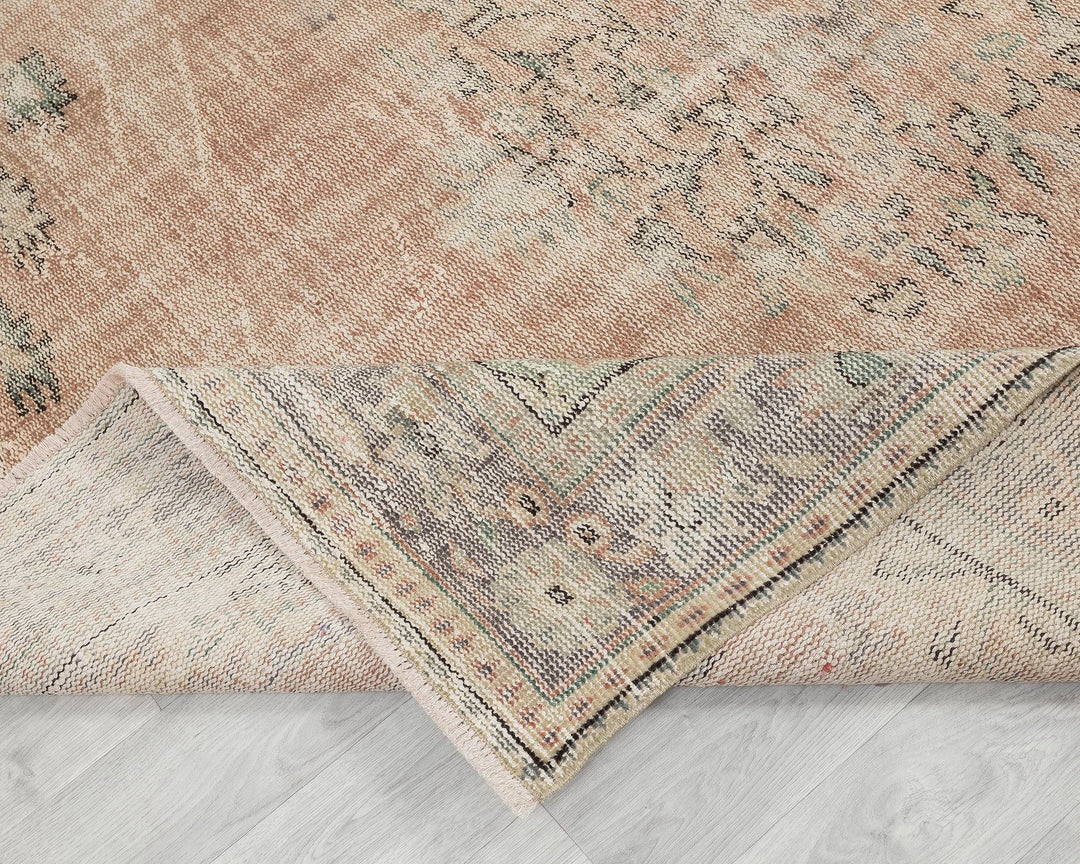 Multicolor Turkish Oushak Rug 6' 1" x 10' Hand-Knotted | No. VR66788
