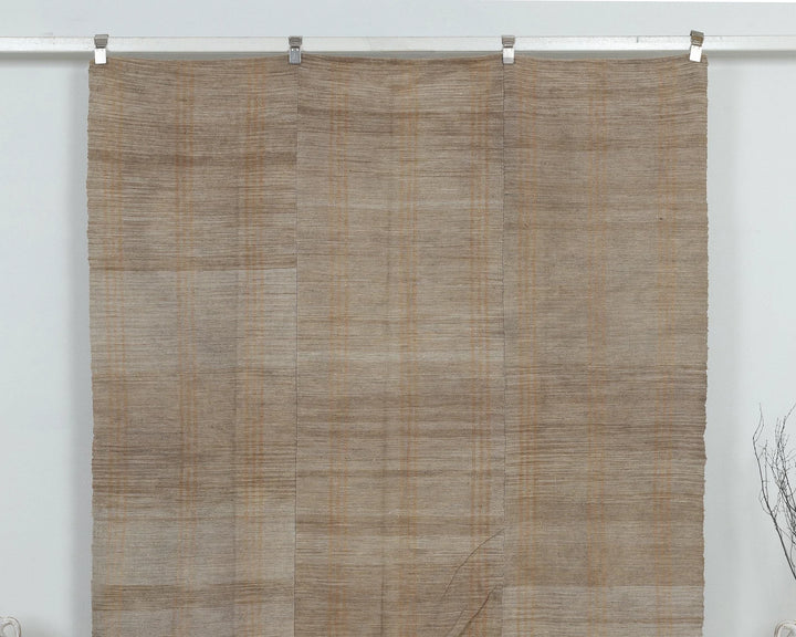 Beige Turkish Kilim Rug 6' x 9' Flat-Weave view