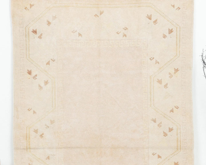 Beige Oushak Rug 3' 9" x 6' 7" | No. VR67012