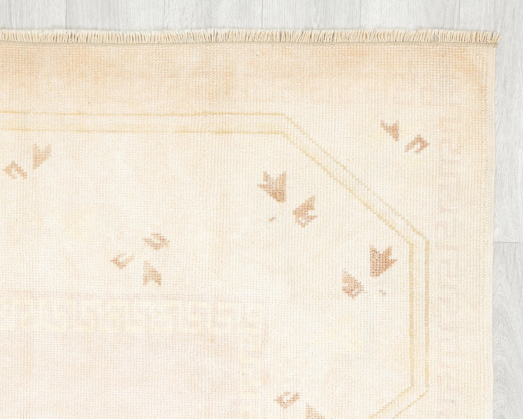 Beige Oushak Rug 3' 9" x 6' 7" | No. VR67012