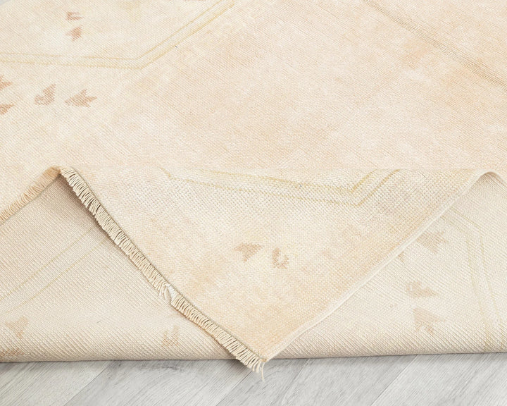 Beige Oushak Rug 3' 9" x 6' 7" | No. VR67012