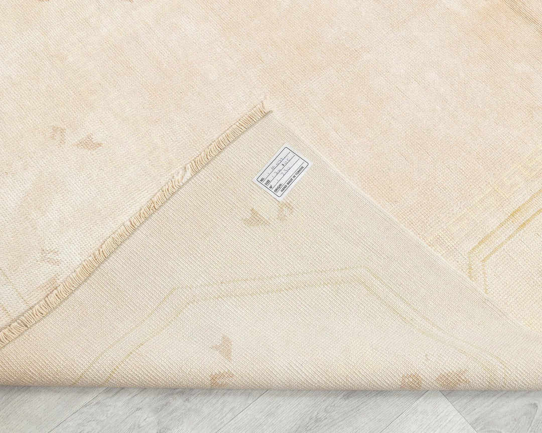 Beige Oushak Rug 3' 9" x 6' 7" | No. VR67012