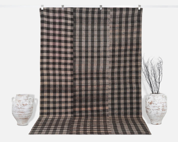 Brown Turkish Kilim Rug 6' x 9' 7" Flat-Weave | No. VR67127