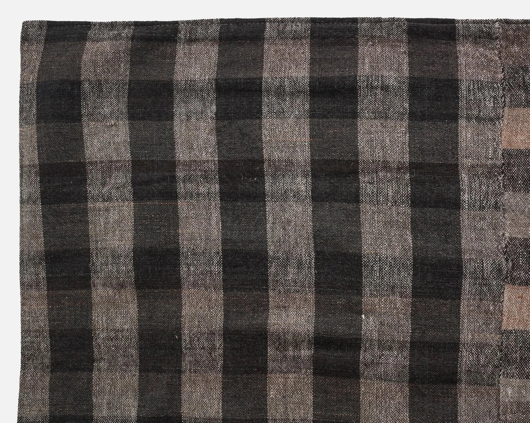 Brown Turkish Kilim Rug 6' x 9' 7" Flat-Weave | No. VR67127