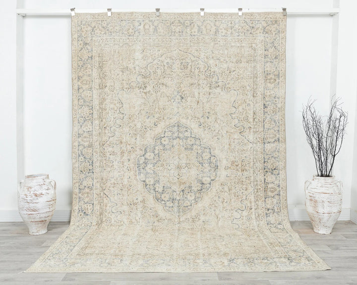 Multicolor Turkish Oushak Rug 6'9" x 9'11" Hand-Knotted | No. VR67169