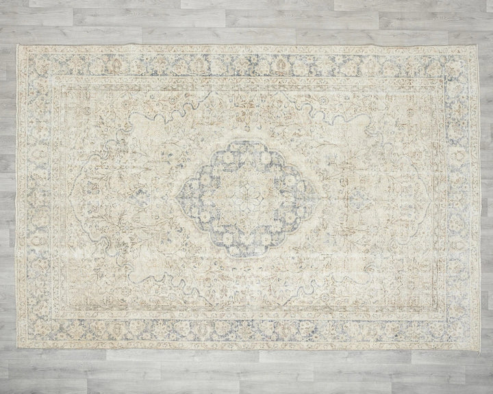 Multicolor Turkish Oushak Rug 6'9" x 9'11" Hand-Knotted | No. VR67169