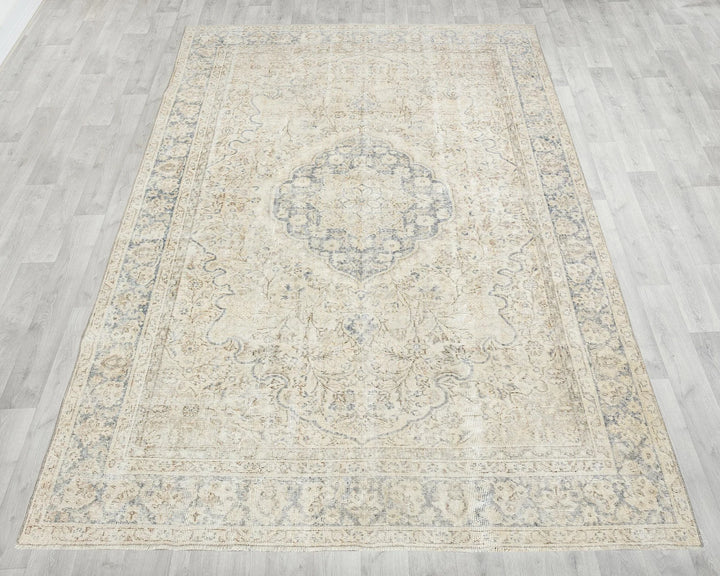 Multicolor Turkish Oushak Rug 6'9" x 9'11" Hand-Knotted | No. VR67169