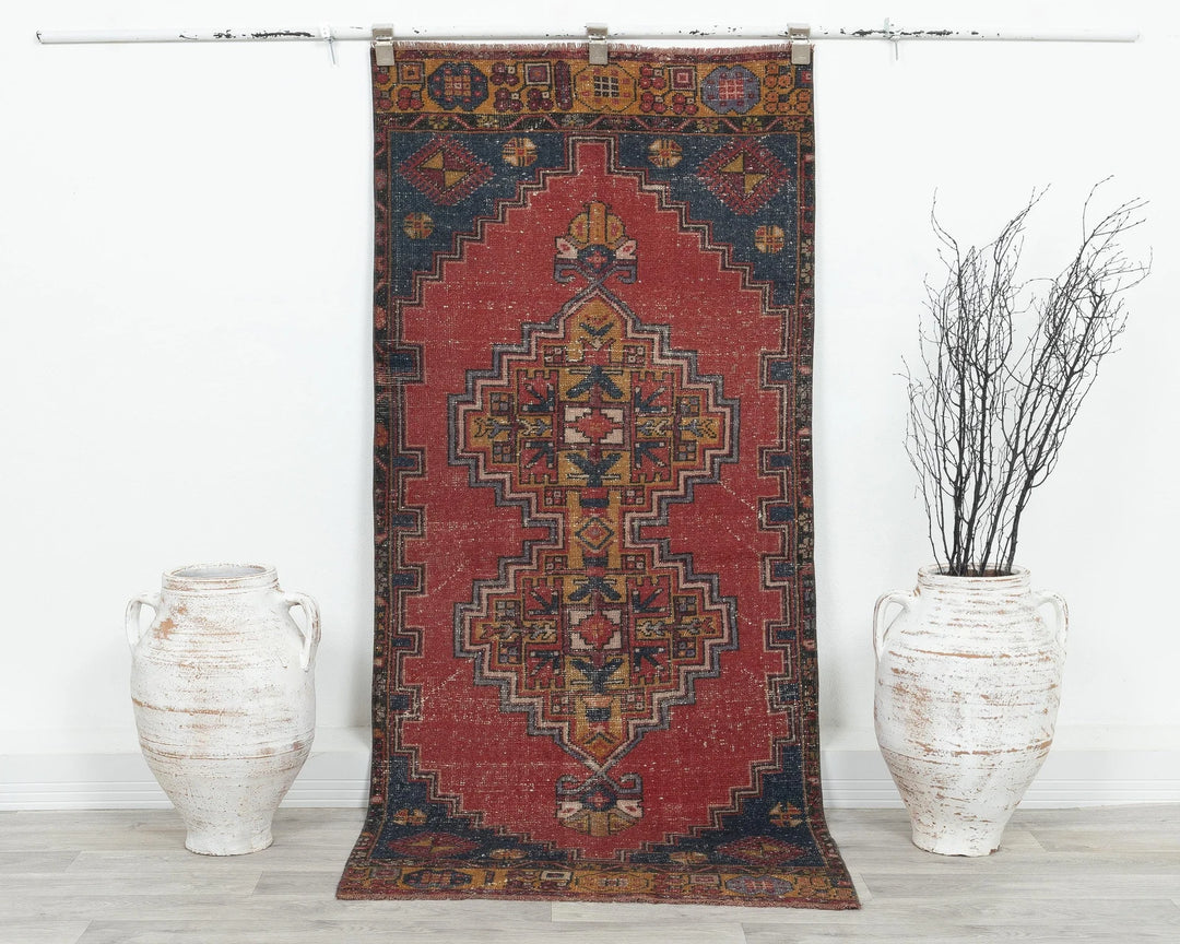 Multicolor Turkish Oushak Rug 2'8" x 6'7" Hand-Knotted | No. VR67209