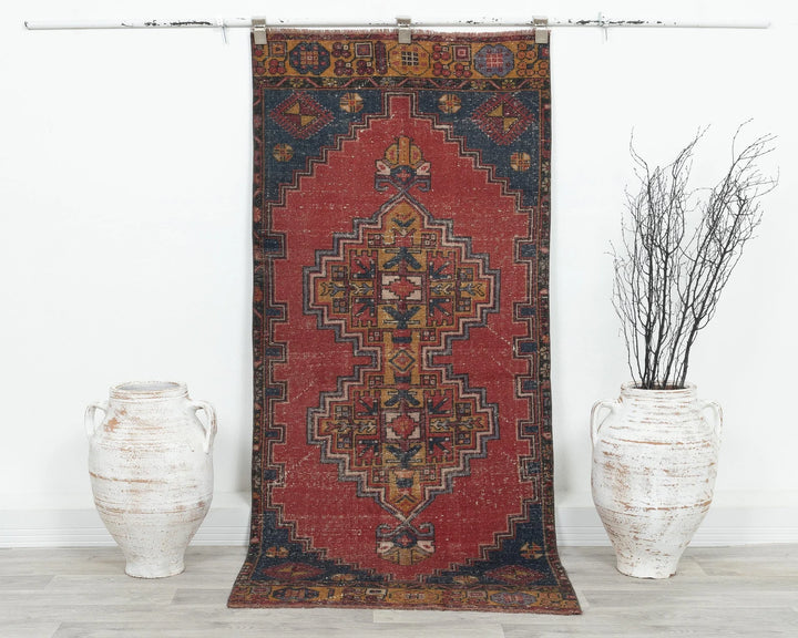 Multicolor Turkish Oushak Rug 2'8" x 6'7" Hand-Knotted | No. VR67209