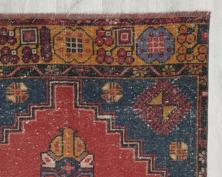 Multicolor Turkish Oushak Rug 2'8" x 6'7" Hand-Knotted | No. VR67209