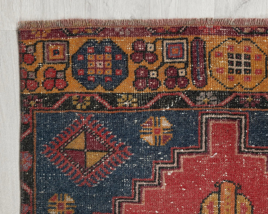 Multicolor Turkish Oushak Rug 2'8" x 6'7" Hand-Knotted | No. VR67209