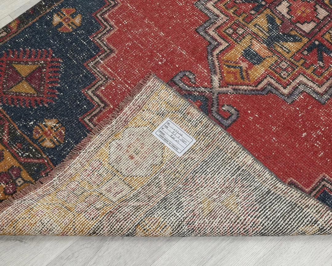 Multicolor Turkish Oushak Rug 2'8" x 6'7" Hand-Knotted | No. VR67209
