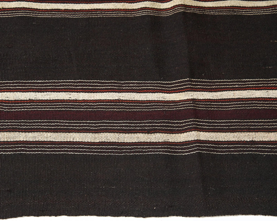 Brown Turkish Kilim Rug 4' 10" x 6' 7" Flat-Weave | No. VR67230