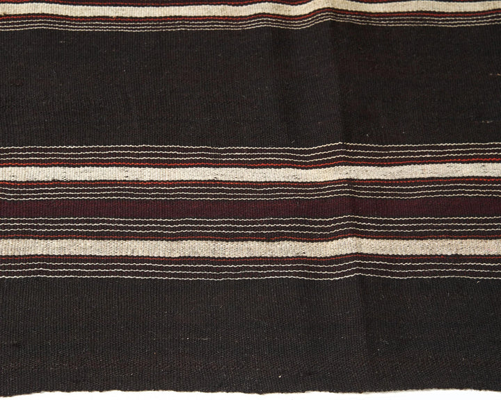 Brown Turkish Kilim Rug 4' 10" x 6' 7" Flat-Weave | No. VR67230
