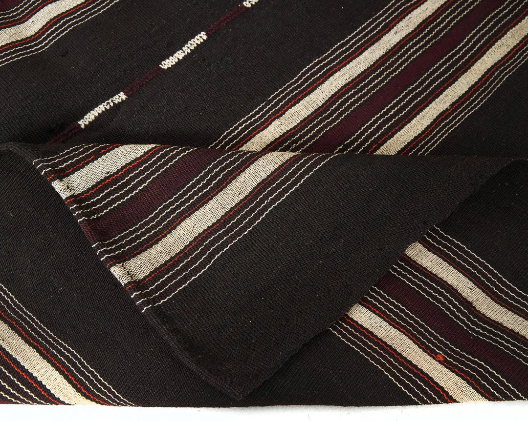 Brown Turkish Kilim Rug 4' 10" x 6' 7" Flat-Weave | No. VR67230
