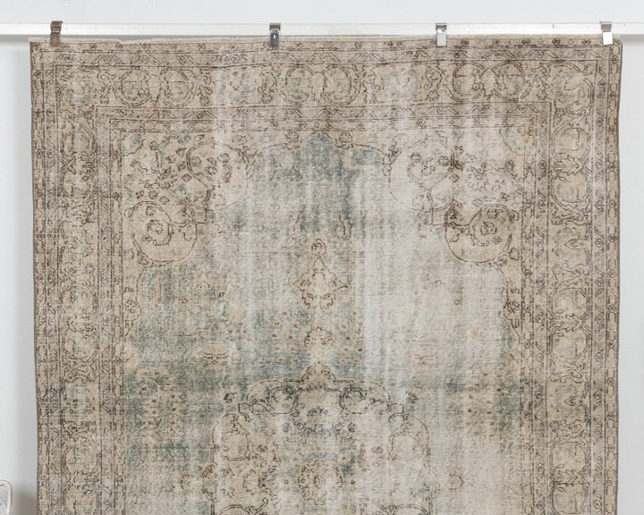 Blue Turkish Oushak Rug 6' 11" x 10' 10" Hand-Knotted | No. VR67308