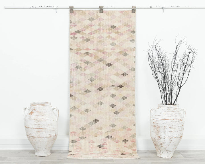 Beige Turkish Oushak Rug 2'2" x 5'10" Hand-Knotted | No. VR67604