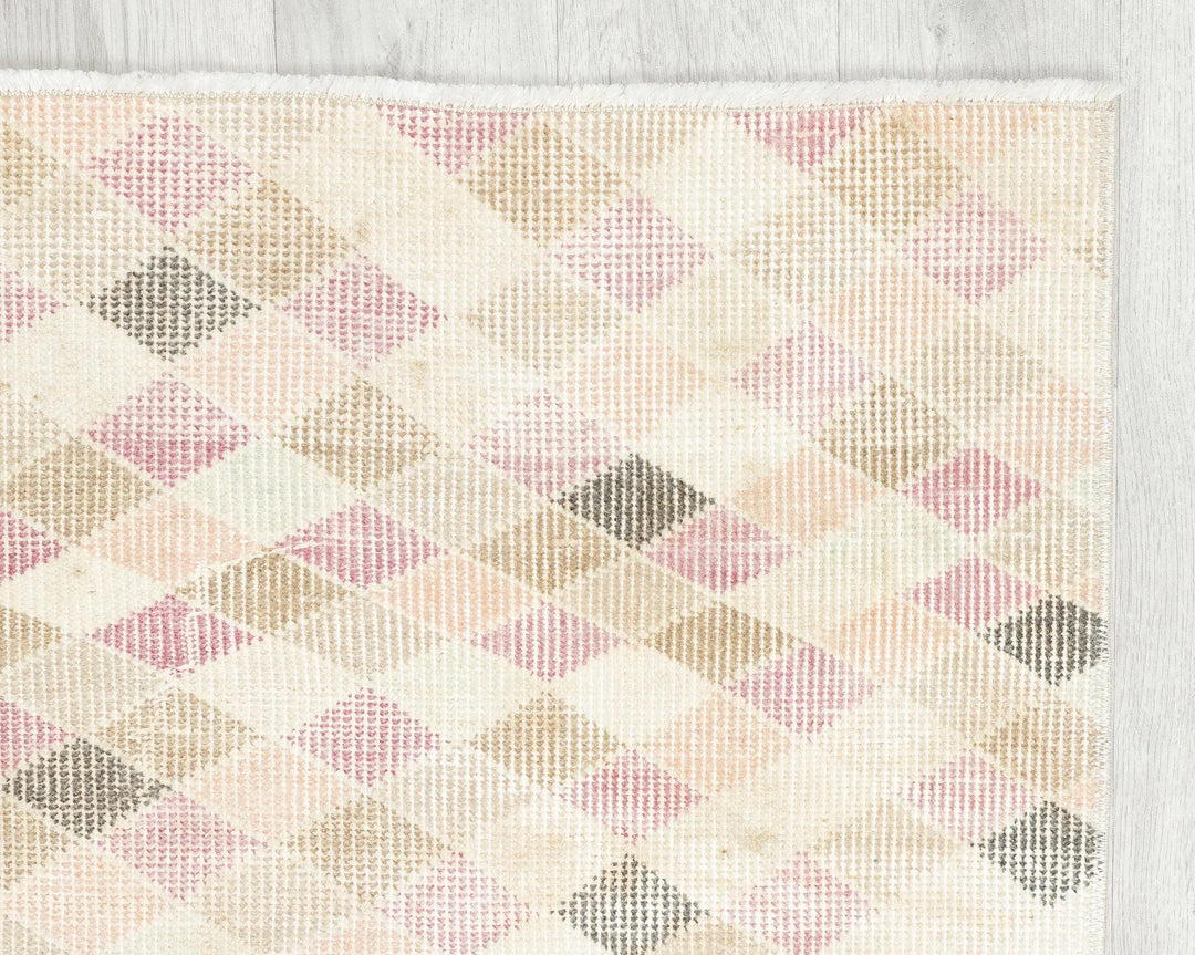 Beige Turkish Oushak Rug 2'2" x 5'10" Hand-Knotted | No. VR67604