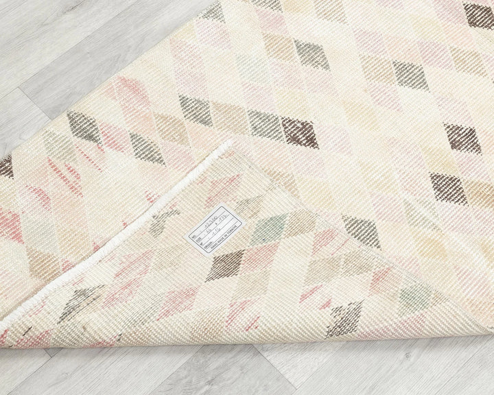 Beige Turkish Oushak Rug 2'2" x 5'10" Hand-Knotted | No. VR67604