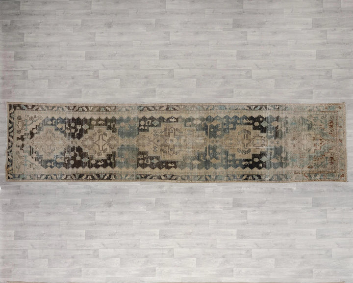 Multicolor Turkish Oushak Rug 3' 5" x 14' 6" Hand-Knotted | No. VR67646