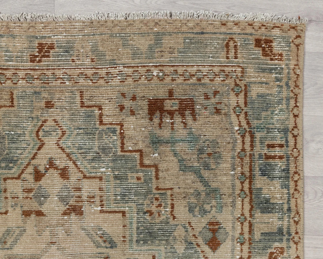 Multicolor Turkish Oushak Rug 3' 5" x 14' 6" Hand-Knotted | No. VR67646